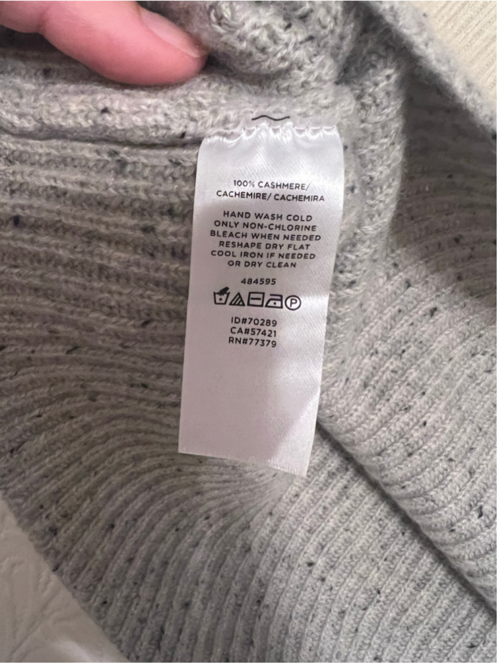Women's Ann Taylor Cashmere Colorblock Sweater XS Beige Grey - Picture 5 of 8